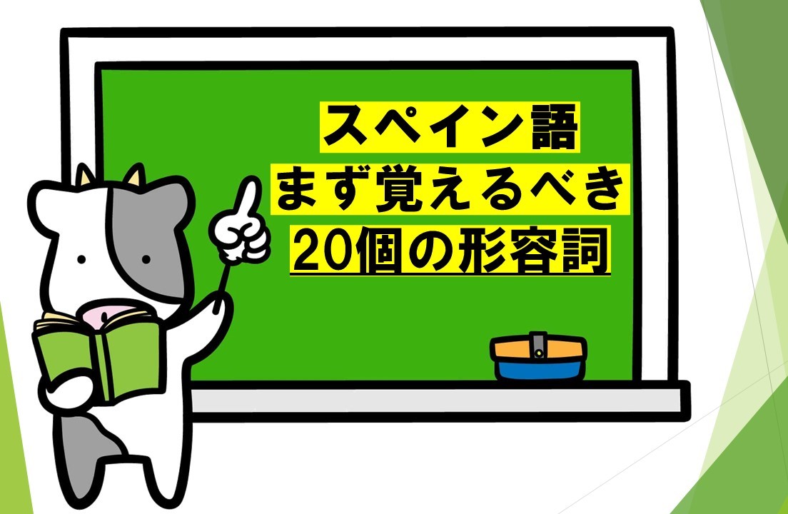 スペイン語初心者向け まず覚えるべき形容詞個 英語 スペイン語翻訳者の語学学習と翻訳と旅の話